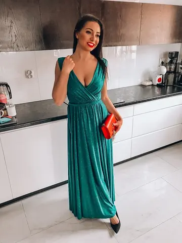 Abito lungo verde DANA Collection